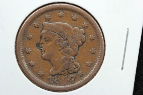 1847 Braided Hair Large Cent 1P13