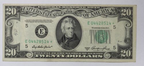 Series 1950-A $20 Federal Reserve Note Star Note Fr-2060-E 1XP4