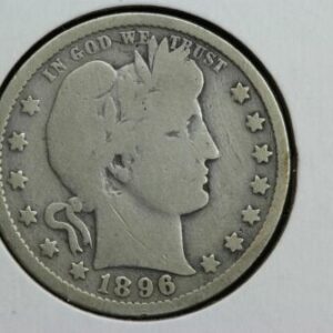 1896-O Barber Quarter Cleaned 1A0G