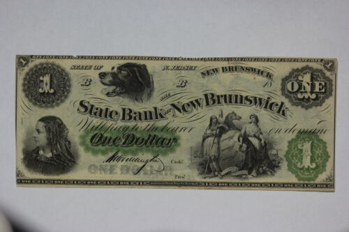 $1 Remainder Note New Brunswick New Jersey CU 2430-03 17RI