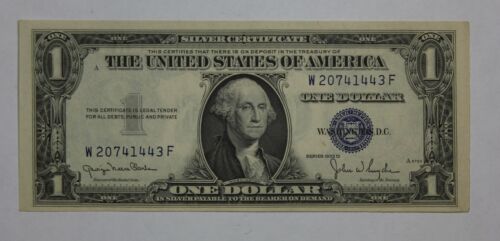 Series 1935-D $1 Silver Certificate Fr-1613W Wide 1GJL