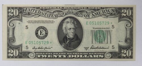 Series 1950-B $20 Federal Reserve Note Star Note Fr-2061-E 1XP1