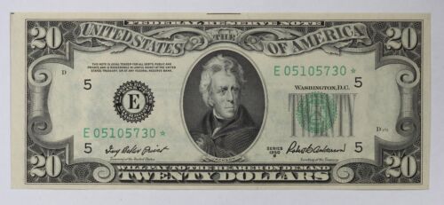 Series 1950-B $20 Federal Reserve Note Star Note Fr-2061-E 1XP0