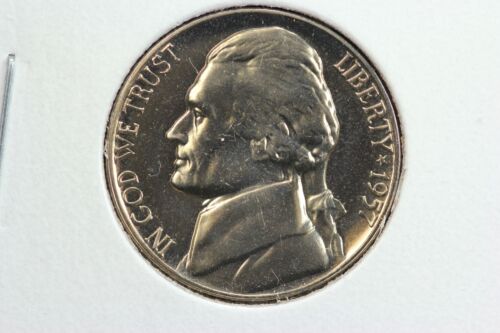 1957 Gem Proof Jefferson Nickel 1WAA