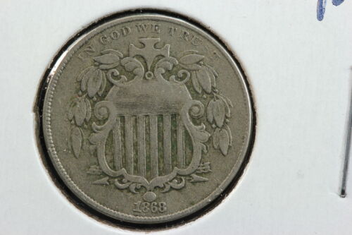1868 Shield Nickel VF+ 1YCZ