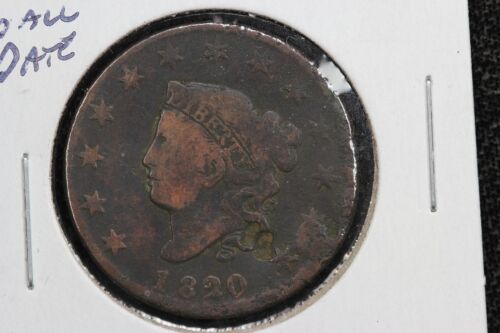 1820 Coronet Head Large Cent Small Date Variety 19UM