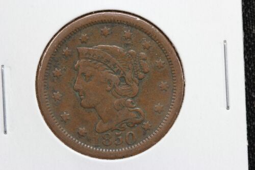 1850 Braided Hair Large Cent 19V2