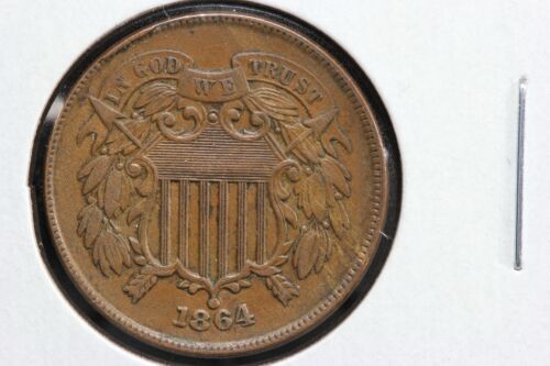 1864 2 Cent Piece 1AVN