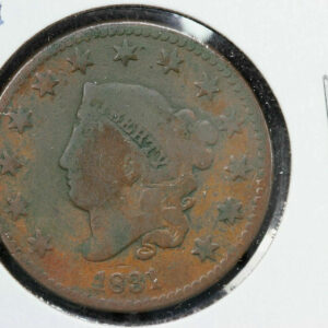 1831 Coronet Head Large Cent Large Letters Variety 125J