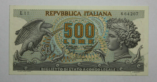 1966 - 1975 Italy 500 Lire P# 93a 1XZ0