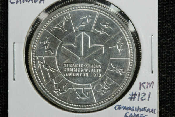 1978 Canada Commonwealth Games Silver Dollar KM# 121 19DW