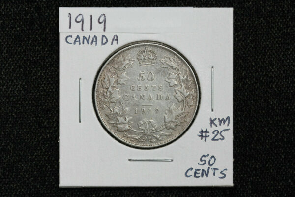 1919 Canada 50 Cents KM# 25 1Q95