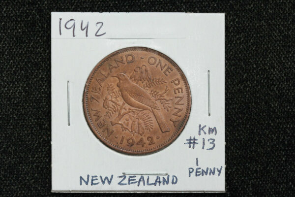 1942 New Zealand Penny KM# 13 1Q97