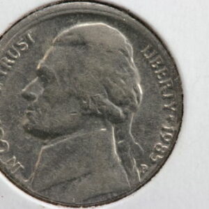 1985-P Jefferson Nickel Misaligned Dies Mint Error 1WQW