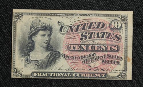 1869 US 10 Cents Fractional Currency Fr-1258 Fourth Issue 1GJ4