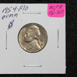 1954-S/D Jefferson Nickel Overpunched Mint Mark Cherrypickers FS-501 2NL0