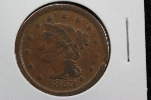 1853 Braided Hair Large Cent 11MM