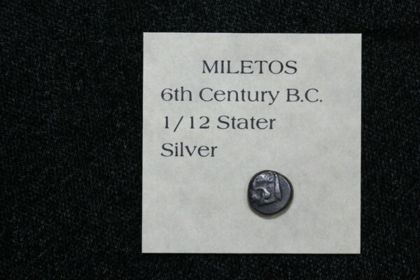 525 BC Ancient Greece Ionia Miletos 1/12 Stater Silver Coin 28H1