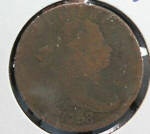 1798/7 Draped Bust Large Cent Over-punched Date Mint Error 28N4