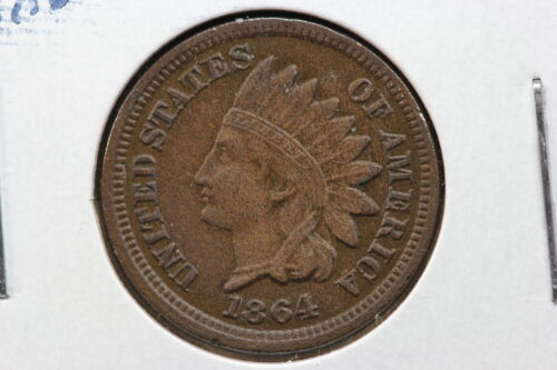 1864 Indian Cent Bronze Micro Pitted AU+ 28OF