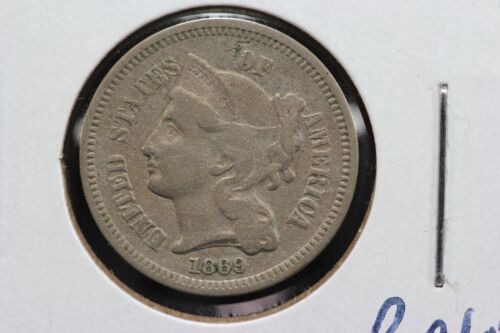 1869 3 Cent Nickel Repunched Date Cherrypickers FS-302 2VTW