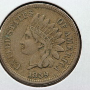1859 Indian Cent XF 28OK