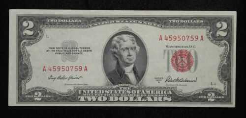 Series 1953-A $2 Red Seal United States Note Fr-1510 2VVN