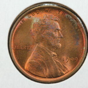 1909 VDB Lincoln Wheat Cent BU Red Toned 28N5