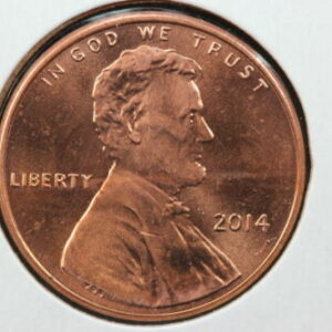 2014 Union Shield Cent Red BU 2O4S