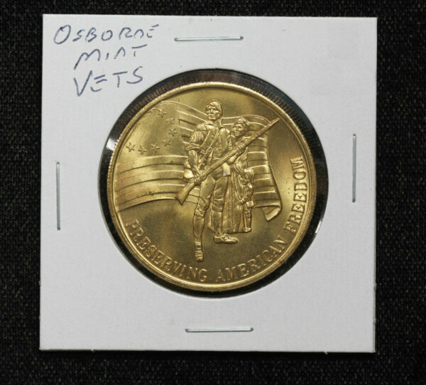 1978 United States Military Veterans Osborne Mint Bronze Medallion