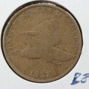 1857 Flying Eagle Cent Double Die Obverse Cherrypickers FS-002 Snow -4 28N6