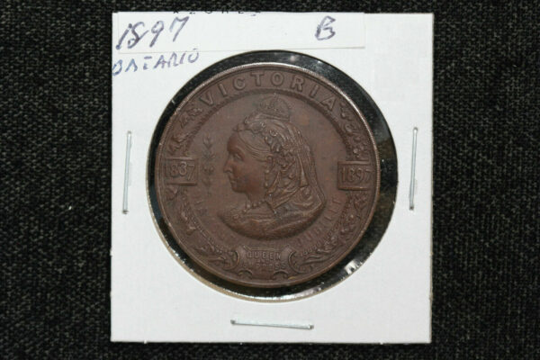 1897 Queen Victoria Diamond Jubilee Commemorative Copper Medallion 2GHL