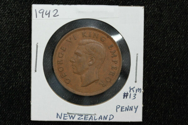 1942 New Zealand Penny KM# 13 2GGK