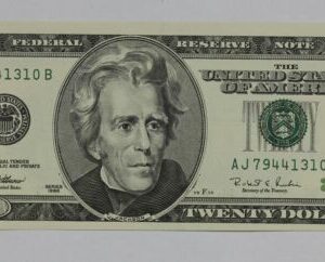Series 1996 $20 Federal Reserve Note Fr-2084-J 2W8Y