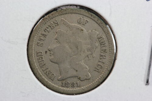1881 3 Cent Nickel XF 2OJT