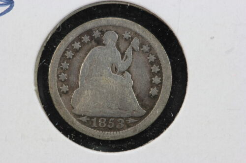 1853-O Seated Liberty Half Dime Arrows at Date & Scratched 2H59