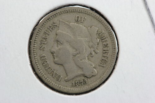 1873 3 Cent Nickel VF+ Open 3 Variety 2WA0