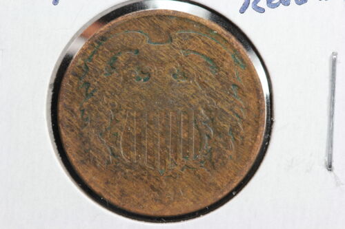 1864 Two Cent Piece 150 Degree Rotated Reverse Mint Error 2W6O