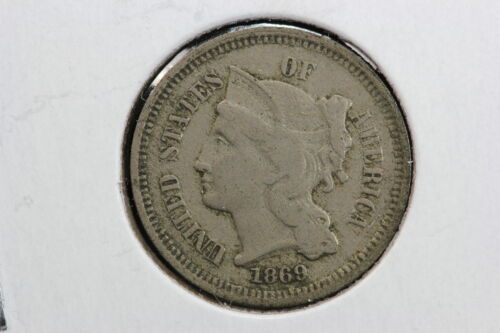1869 3 Cent Nickel VF+ 2OK5