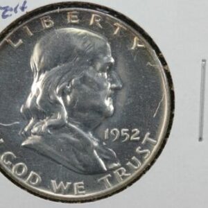 1952 Gem Proof Franklin Half Dollar Obverse Triple Scratch 29GY