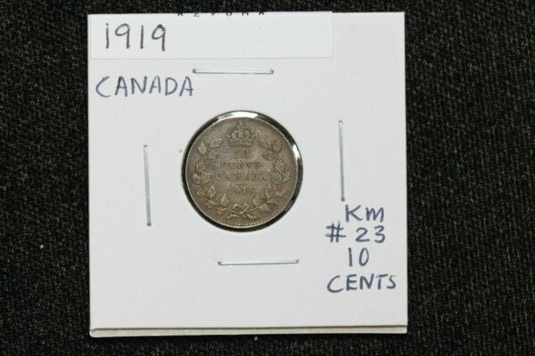 1919 Canada 10 Cents KM# 23 298M