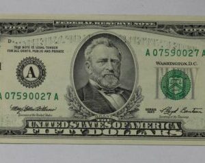 Series 1993 $50 Federal Reserve Note Wet Ink Transfer Print Error Fr-2125A 2PFT