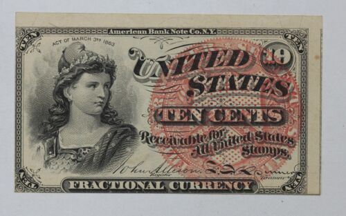 1863 United States Fractional Currency Note Fr-1258 2X5M