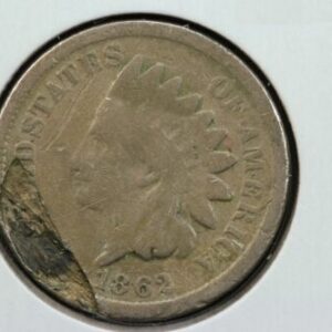 1862 Indian Cent Major Lamination Error 29ZI