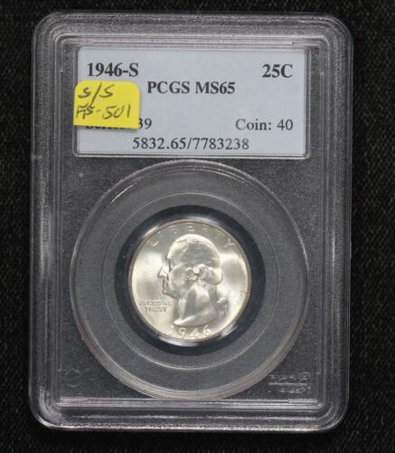 1946-S/S Washington Quarter PCGS MS-65 Repunched Mint Mark Error 2XUO