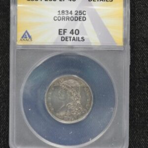 1834 Capped Bust Quarter ANACS XF-40 Details Corroded 2APD