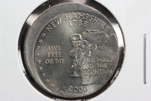 2000-P New Hampshire State Quarter 12% Off Center Strike Mint Error
