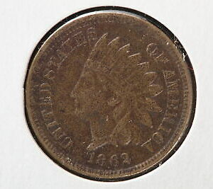 1862 Indian Head Cent VF 2W3Z