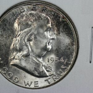 1954 Franklin Half Dollar Toned 12OE