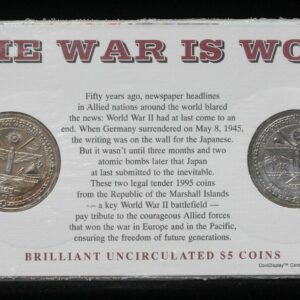 1995 Marshall Islands The War is Won End of World War II 2 Coin Set 2QDI
